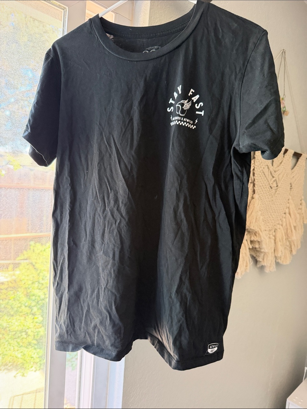 Stay Fast Graphic Crewneck T‑Shirt - Black - Size XXL fits like XL